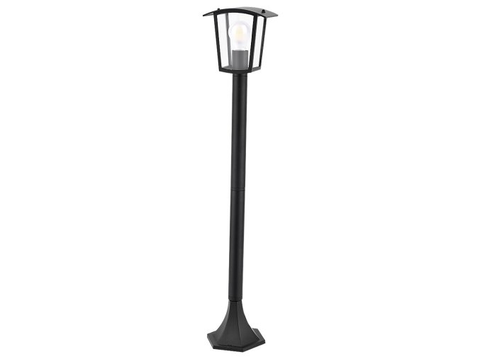 Černá zahradní lampa Taverna pro žárovku E27 90cm