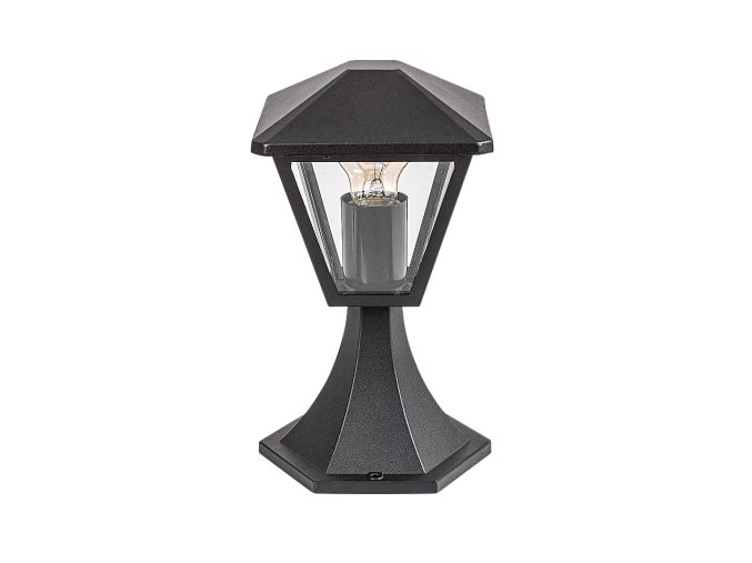 Černá zahradní lampa Paravento pro žárovku E27 29cm