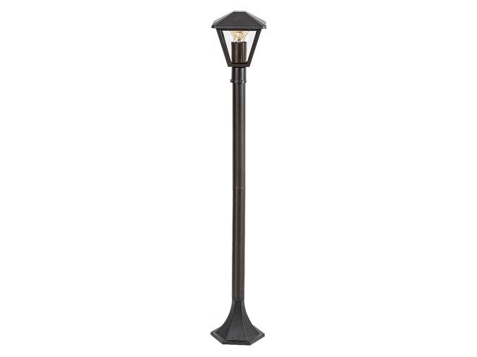 Černá zahradní lampa Paravento pro žárovku E27 102cm