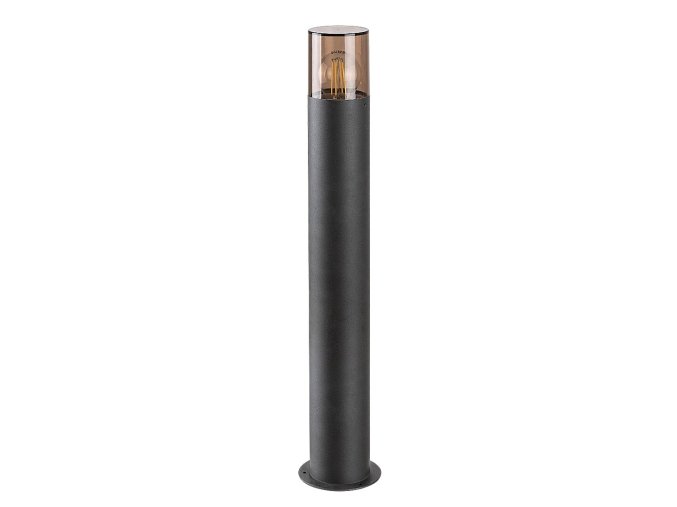 Černý zahradní sloupek Teplice pro žárovku E27 60cm