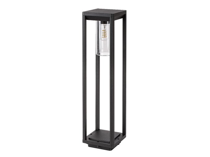 Černý zahradní sloupek Zernest pro žárovku E27 60cm