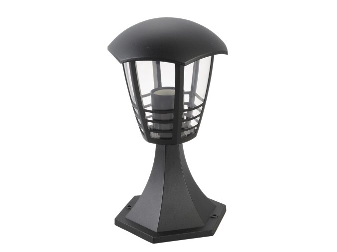 Černá zahradní lampa Marseille pro žárovku E27 29,7cm