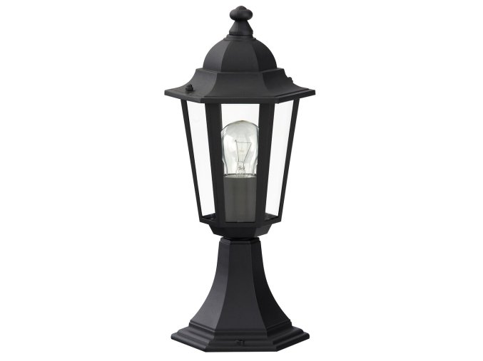 Černá zahradní lampa Velence pro žárovku E27 40cm