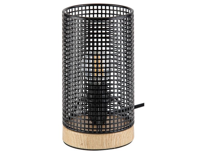 Černá stolní lampa Boogie s perforovaným stínítkem pro žárovku E14