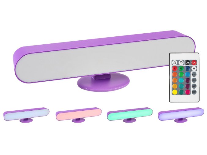 Fialová LED RGB nabíjecí lampa Parker 3W s DO