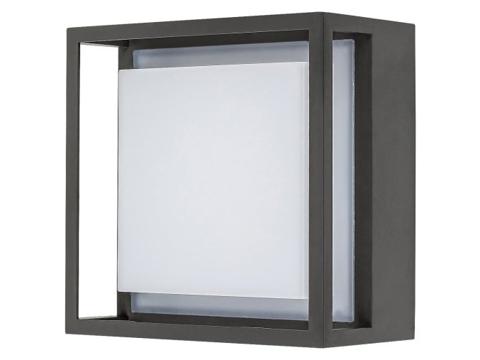 Antracitové fasádní LED svítidlo Mendoza čtvercové 6,5W IP65