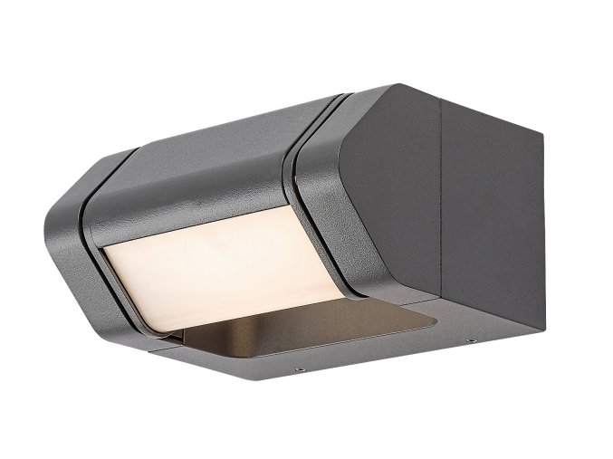Antracitové fasádní LED svítidlo Medna 8W IP54