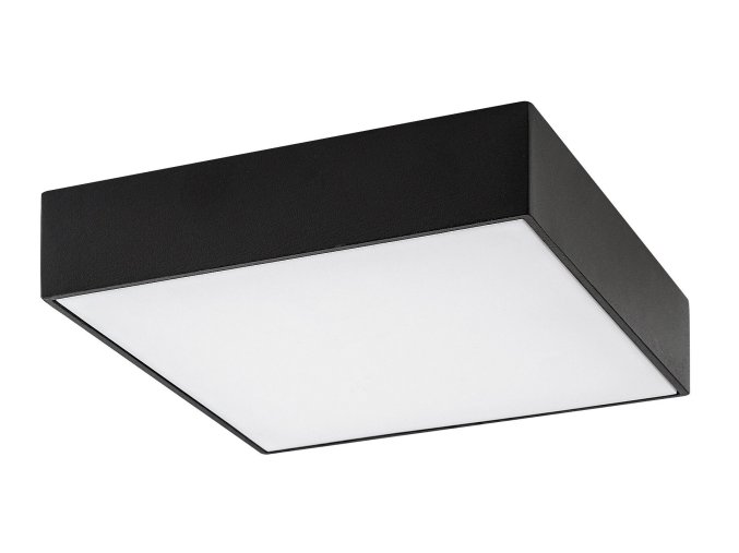 Černé stropní LED svítidlo Tartu hranaté 175x175mm 18W IP44 CCT
