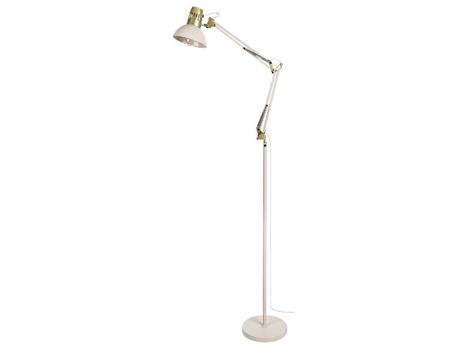 Béžová stojací lampa Aristeo pro žárovku E27