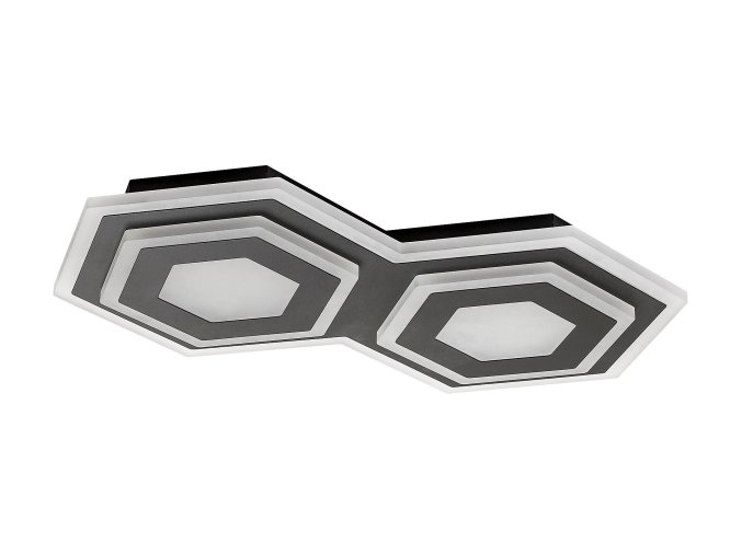 Černé stropní LED svítidlo Bitsi 250x410mm 44W