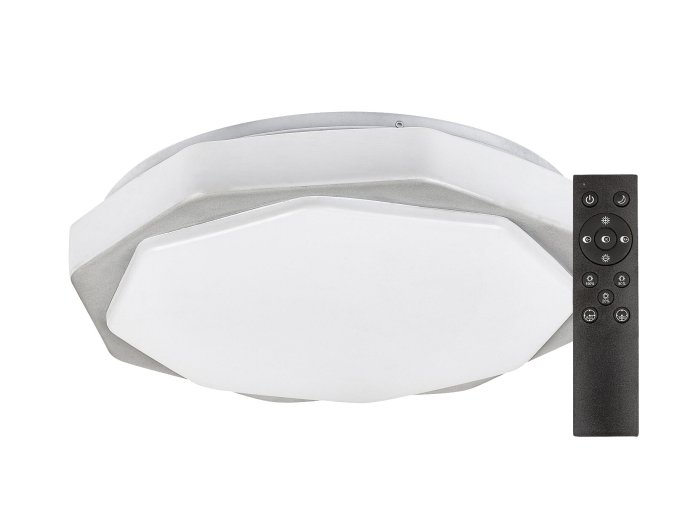 Šedé stropní LED svítidlo Dettora 370mm 18W CCT s DO