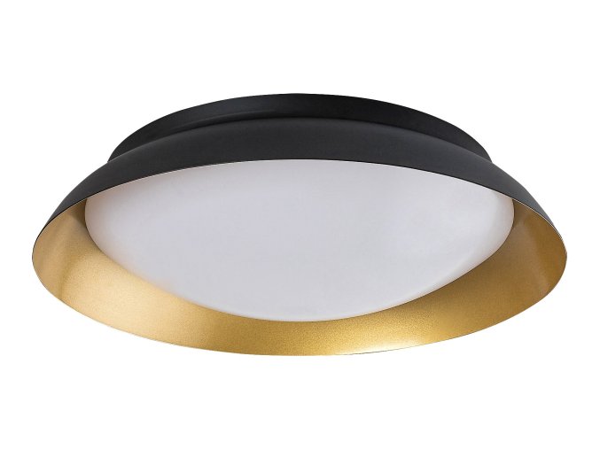 Černo-zlaté stropní LED svítidlo Hafsa 400mm 24W