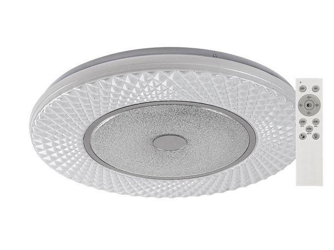 Chromové stropní LED svítidlo Tornado 480mm 72W CCT s DO