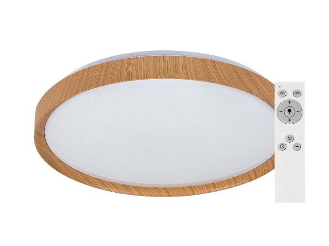 Stropní LED svítidlo Sherwood s dekorem dřeva 490mm 50W CCT s DO