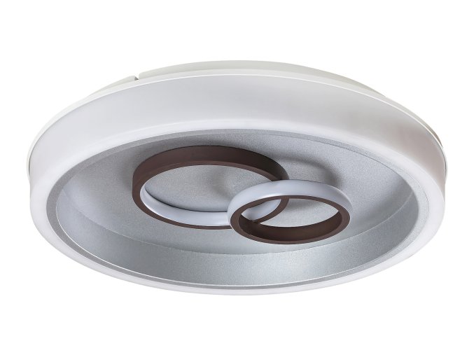 Stříbrno-hnědé stropní LED svítidlo Portia kulaté 500mm 40W