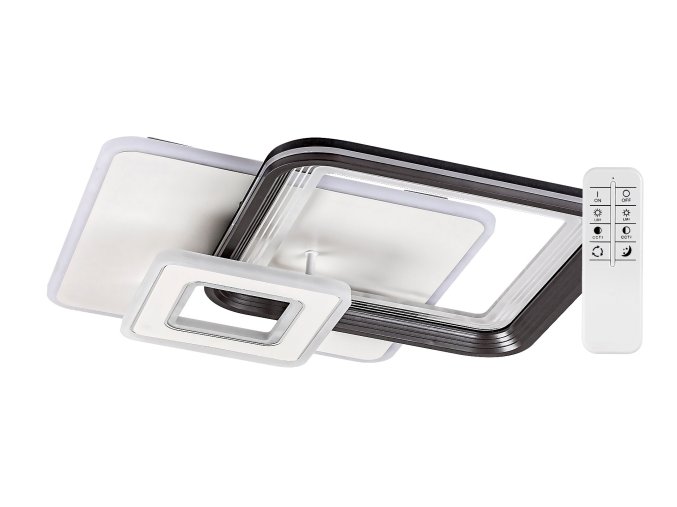 Šedé stropní LED svítidlo Stregobor 495x495mm 48W CCT s DO