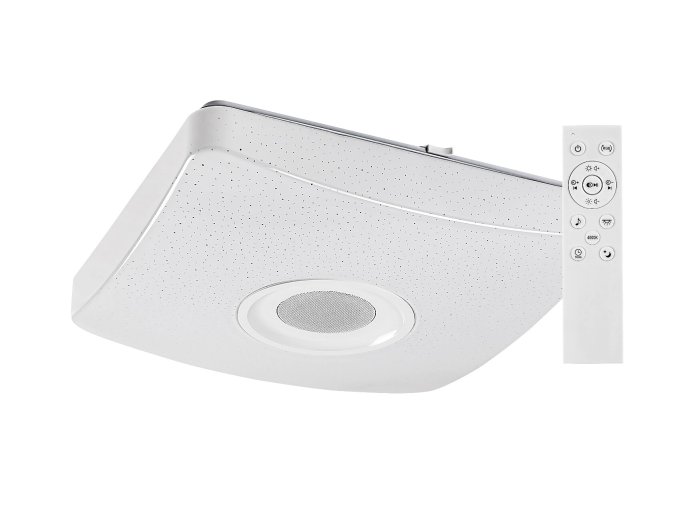 Bílé stropní LED svítidlo Murry 365x365mm 18W RGB+CCT s DO a reproduktorem