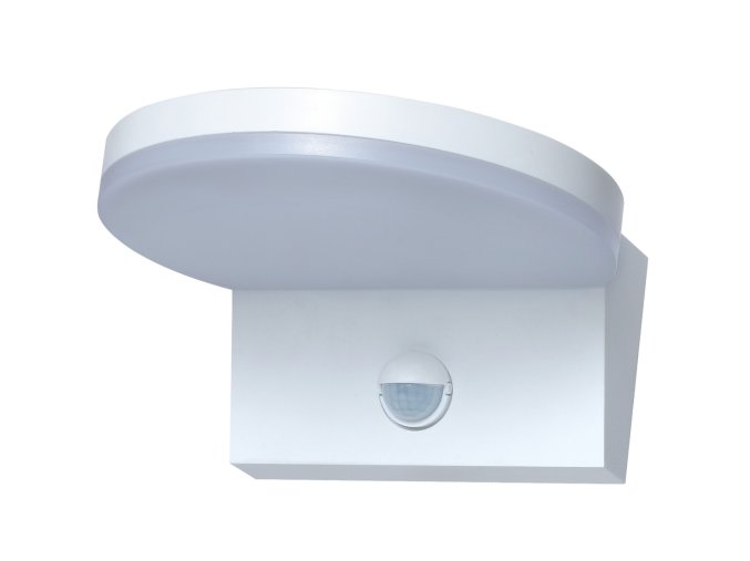 Bílé fasádní LED svítidlo s pohybovým čidlem Batida 9W IP54 CCT