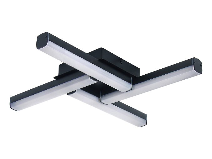 Černé stropní LED svítidlo Evan 425x425mm 18W IP44
