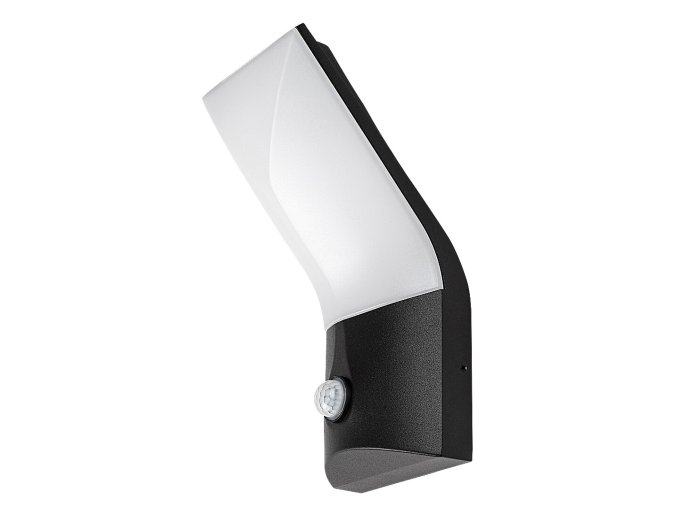 Černé fasádní LED svítidlo s pohybovým čidlem Tolna 10W IP54
