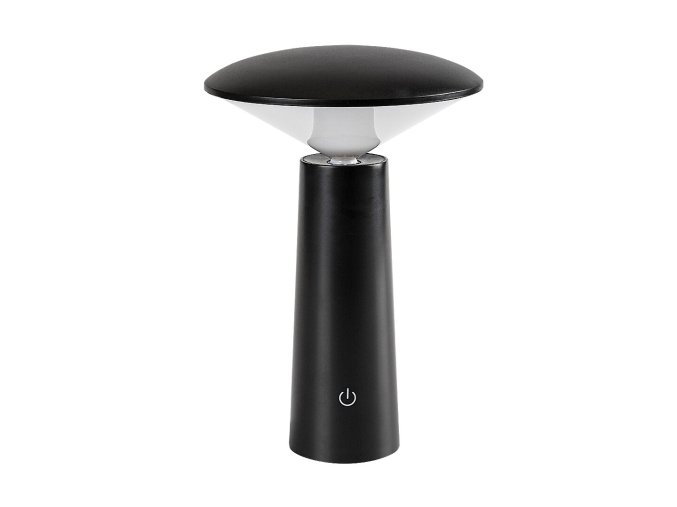 Černá LED zahradní nabíjecí lampa Polperro 3W