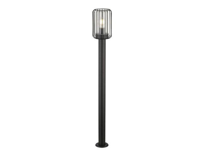 Černý zahradní sloupek Tarpa pro žárovku E27 100cm