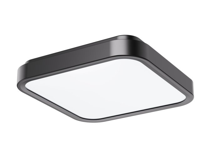 Černé stropní LED svítidlo Samira hranaté 420x420mm 48W IP44