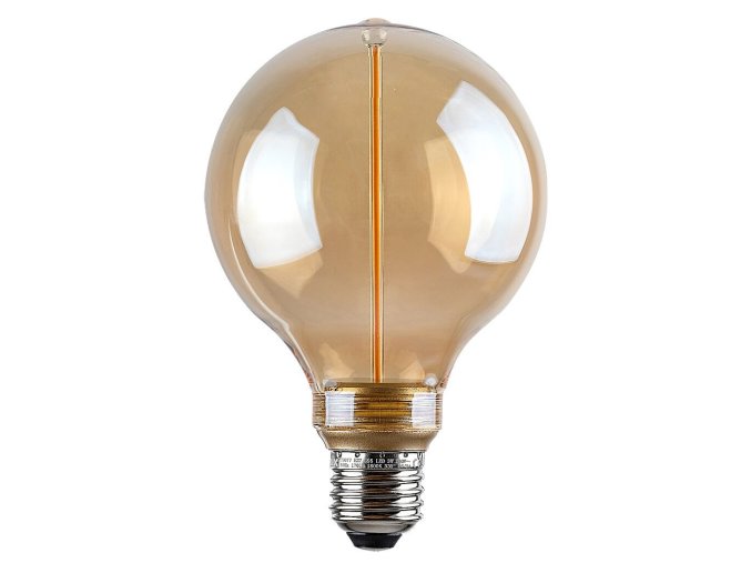 LED žárovka Filament jantar G95 3W E27