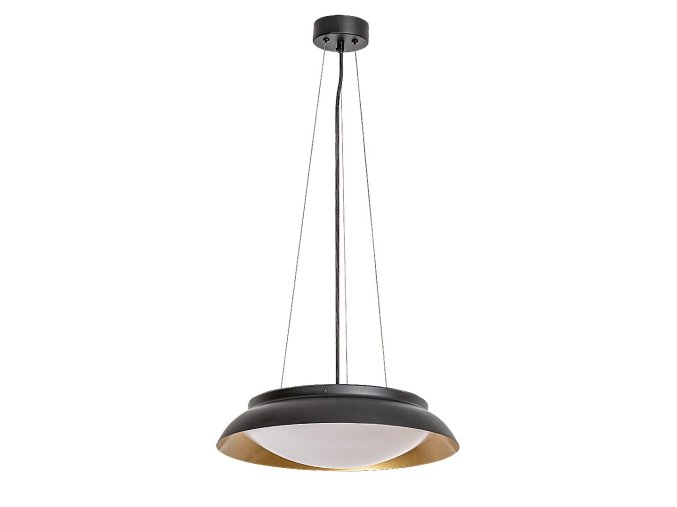 Černo-zlaté závěsné LED svítidlo Hafsa 400mm 24W