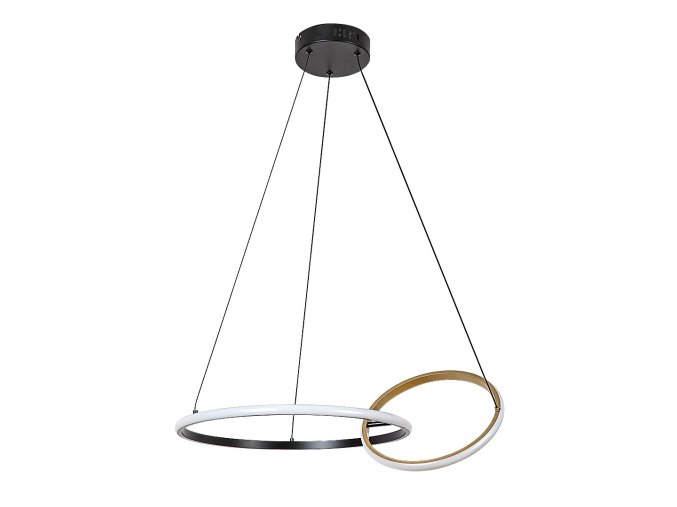 Černo-zlaté závěsné LED svítidlo Emilion 620mm 36W