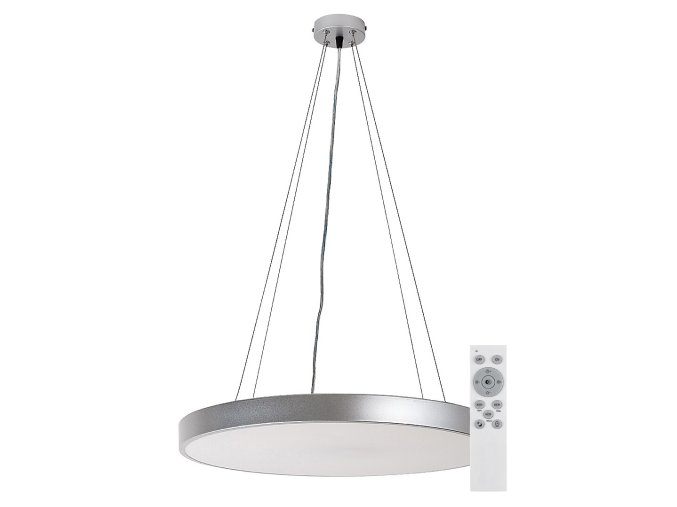 Stříbrné závěsné LED svítidlo Tesia 600mm 60W CCT s DO