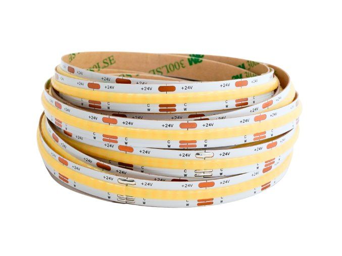 Biodynamický COB CCT LED pásek 16W/m 24V bez krytí IP20