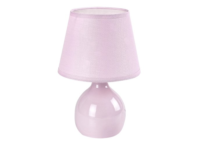 Růžová stolní lampa Ingrid pro žárovku E14