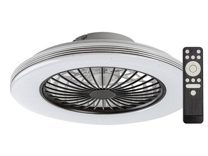 Černé stropní LED svítidlo s ventilátorem Dalfon2 485mm 48W CCT s DO