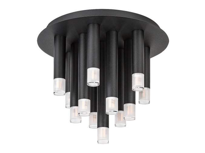 Černé stropní svítidlo Ramira pro žárovku 13x G9