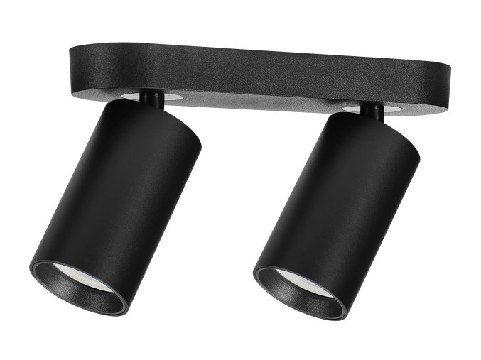 Černé stropní svítidlo Yorli pro žárovku 2x GU10