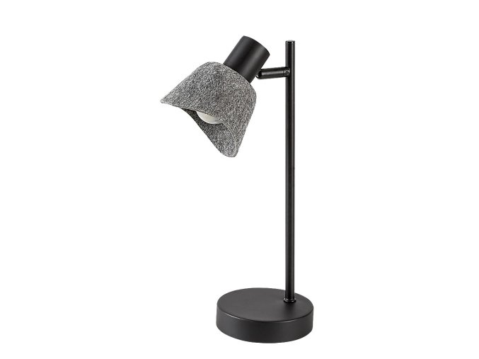 Šedá stolní lampa Farelia pro žárovku E14