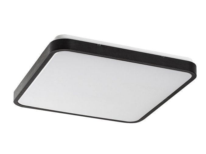 Černé stropní LED svítidlo Alenzo hranaté 420x420mm 36W IP44 CCT