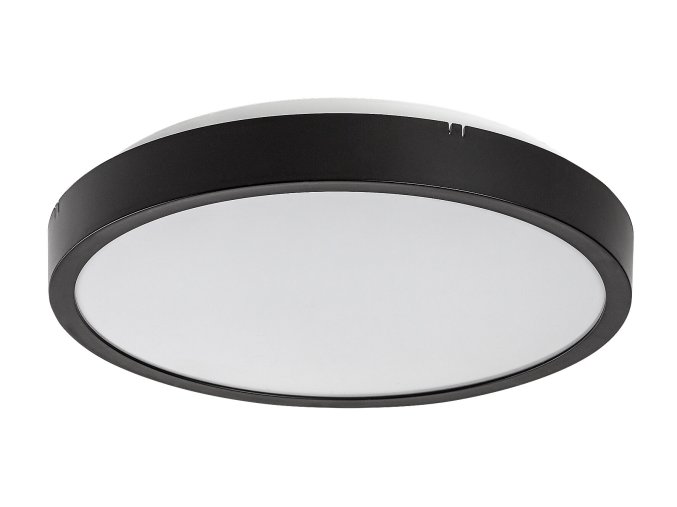 Černé stropní LED svítidlo Alenzo kulaté 255mm 12W IP44 CCT