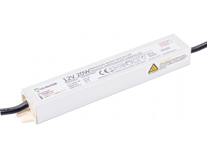 65964 led zdroj trafo 12v 20w ip67