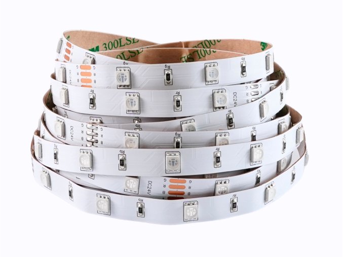 RGB LED pásek 7,2W/m 24V bez krytí IP20