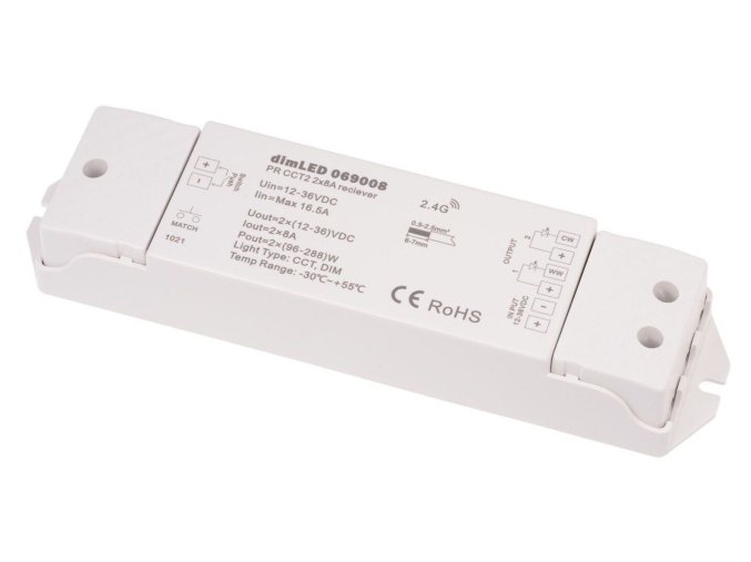 DimLED přijímač pro CCT 2 LED pásky
