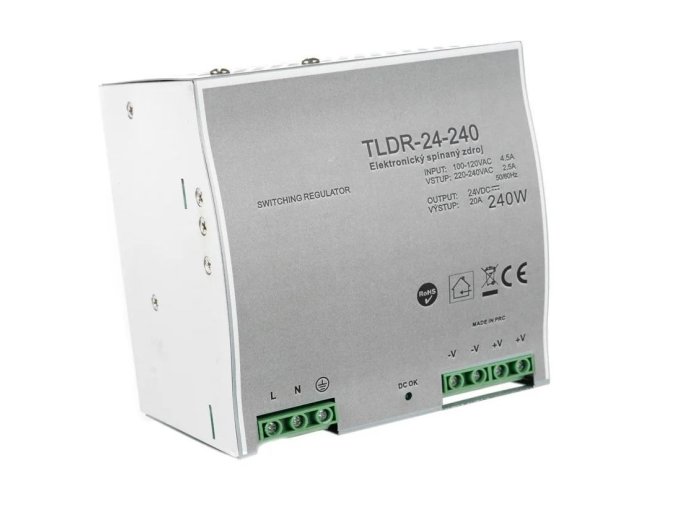 LED zdroj na DIN lištu 24V 240W