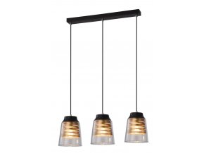 pol pl Lampa wiszaca czarno zlota szklany klosz 3x60W E27 Fresno Candellux 33 78094 70638 1