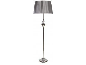 Stříbrná stojací lampa Gillenia pro žárovku 1x E27