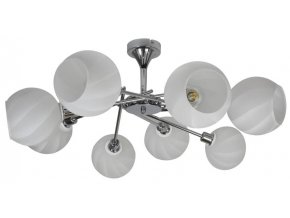 pol pl Lampa sufitowa chromowa klosz bialy 8x40W Raul Candellux 38 72290 8542 1