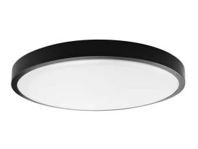 Černé přisazené LED svítidlo Plano kulaté 350mm 36W IP44