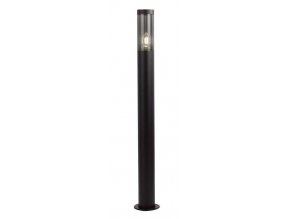 Černý zahradní sloupek pro žárovku E27 100cm