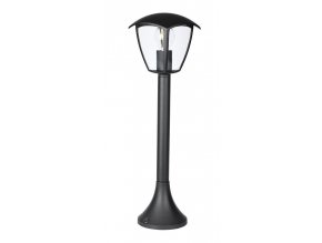 Černá zahradní lampa pro LED žárovku E27 60cm