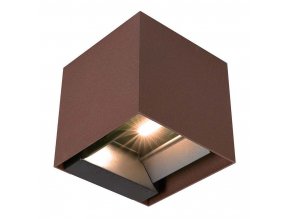 Corten LED fasádní solární svítidlo hranaté s pohybovým čidlem 9W IP65